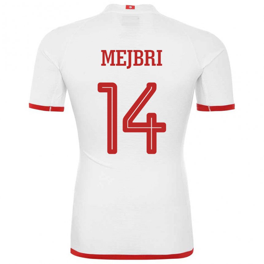 Niño Camiseta Túnez Hannibal Mejbri #14 Blanco 2ª Equipación 22-24 La Camisa Argentina