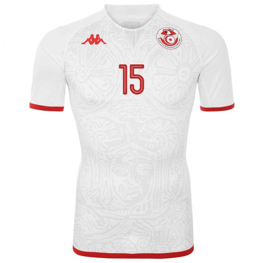 Niño Camiseta Túnez Omar Rekik #15 Blanco 2ª Equipación 22-24 La Camisa Argentina