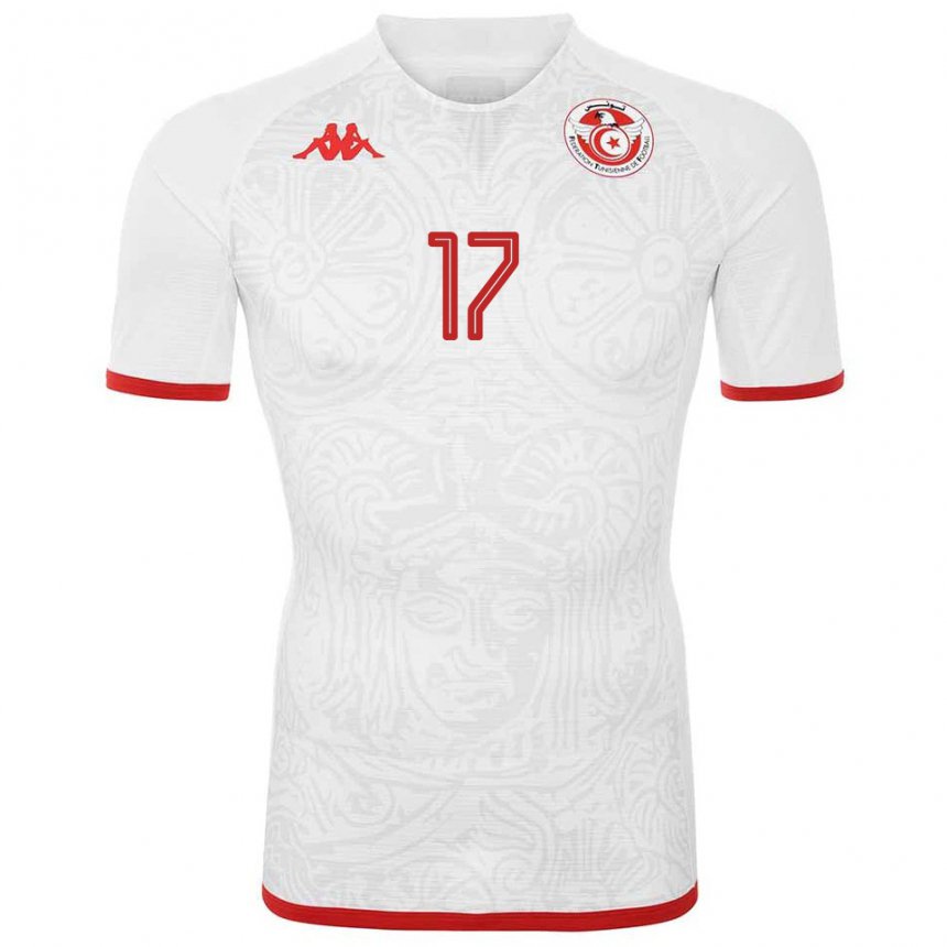 Niño Camiseta Túnez Ellyes Skhiri #17 Blanco 2ª Equipación 22-24 La Camisa Argentina