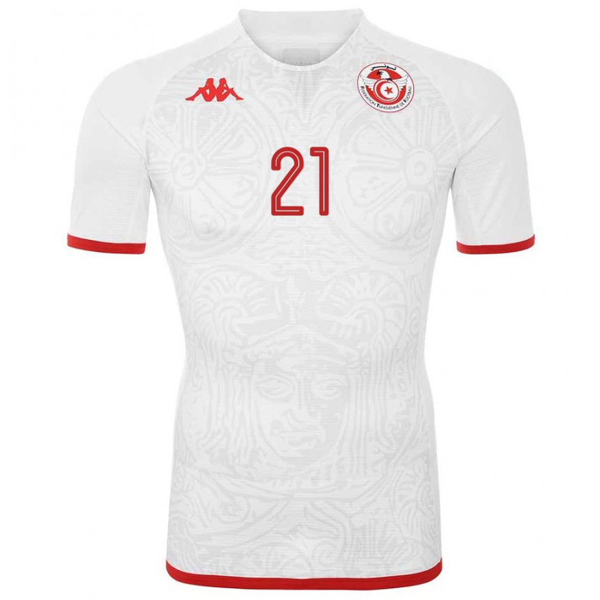 Niño Camiseta Túnez Hamza Mathlouthi #21 Blanco 2ª Equipación 22-24 La Camisa Argentina