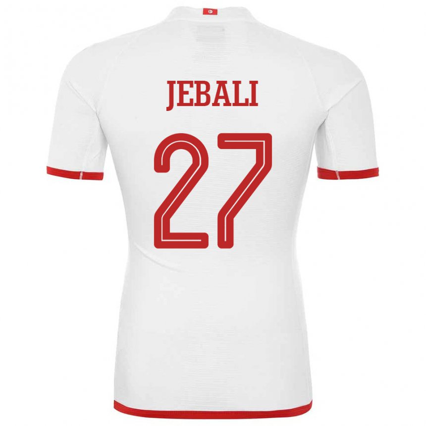 Niño Camiseta Túnez Issam Jebali #27 Blanco 2ª Equipación 22-24 La Camisa Argentina