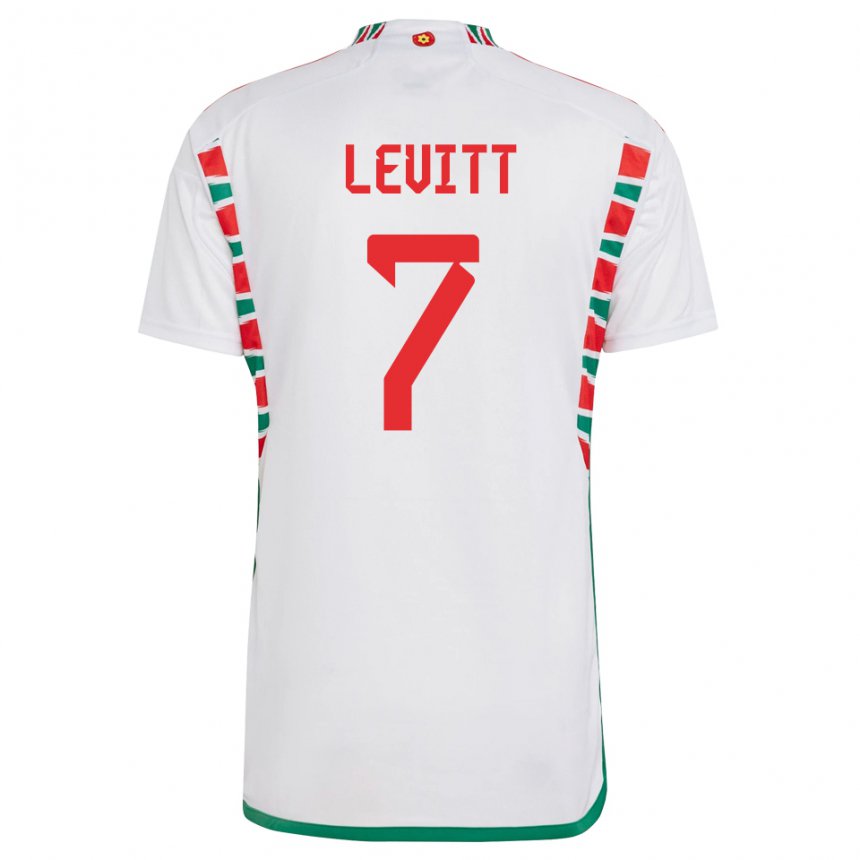Niño Camiseta Gales Dylan Levitt #7 Blanco 2ª Equipación 22-24 La Camisa Argentina