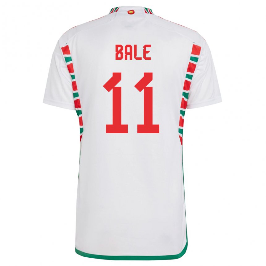 Niño Camiseta Gales Gareth Bale #11 Blanco 2ª Equipación 22-24 La Camisa Argentina