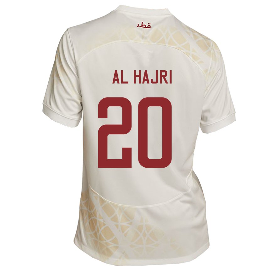 Niño Camiseta Catar Salem Al Hajri #20 Beis Dorado 2ª Equipación 22-24 La Camisa Argentina