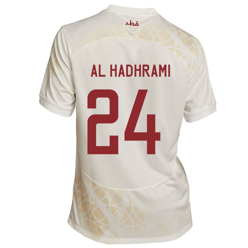 Niño Camiseta Catar Naif Abdulraheem Al Hadhrami #24 Beis Dorado 2ª Equipación 22-24 La Camisa Argentina