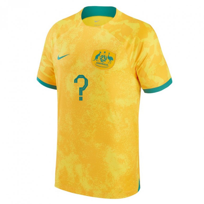 Hombre Camiseta Australia Su Nombre #0 Dorado 1ª Equipación 22-24 La Camisa Argentina