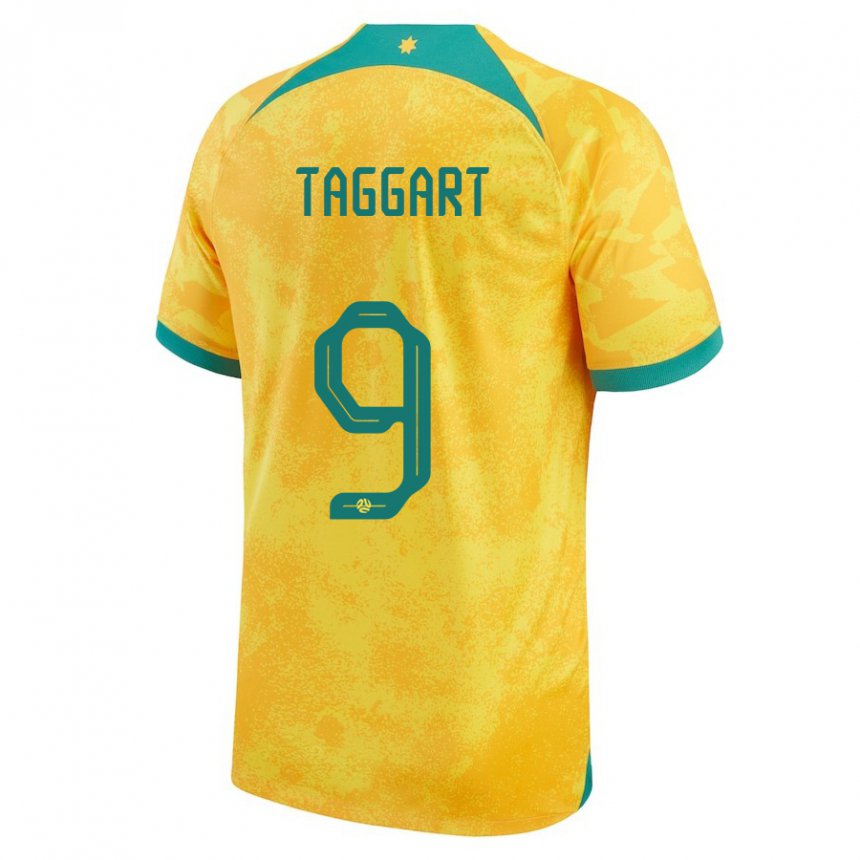 Hombre Camiseta Australia Adam Taggart #9 Dorado 1ª Equipación 22-24 La Camisa Argentina