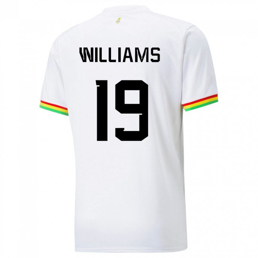 Hombre Camiseta Ghana Inaki Williams #19 Blanco 1ª Equipación 22-24 La Camisa Argentina