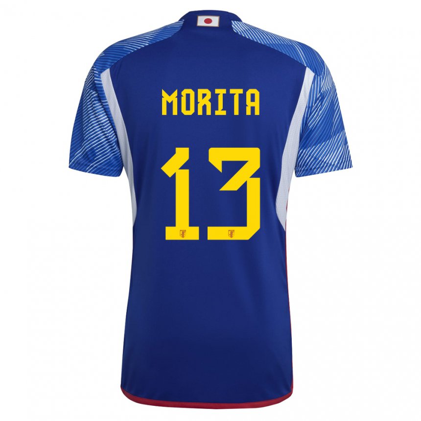 Hombre Camiseta Japón Hidemasa Morita #13 Azul Real 1ª Equipación 22-24 La Camisa Argentina