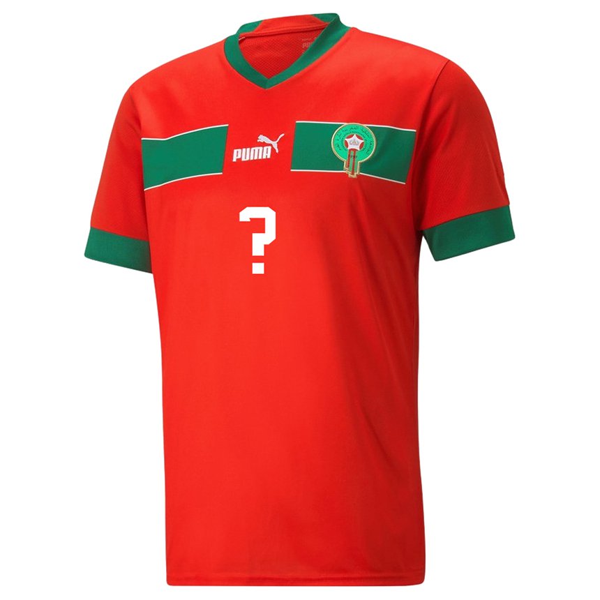 Hombre Camiseta Marruecos Su Nombre #0 Rojo 1ª Equipación 22-24 La Camisa Argentina