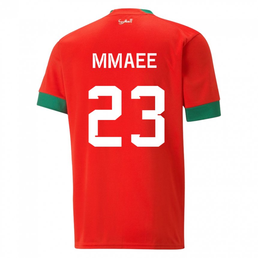 Hombre Camiseta Marruecos Ryan Mmaee #23 Rojo 1ª Equipación 22-24 La Camisa Argentina