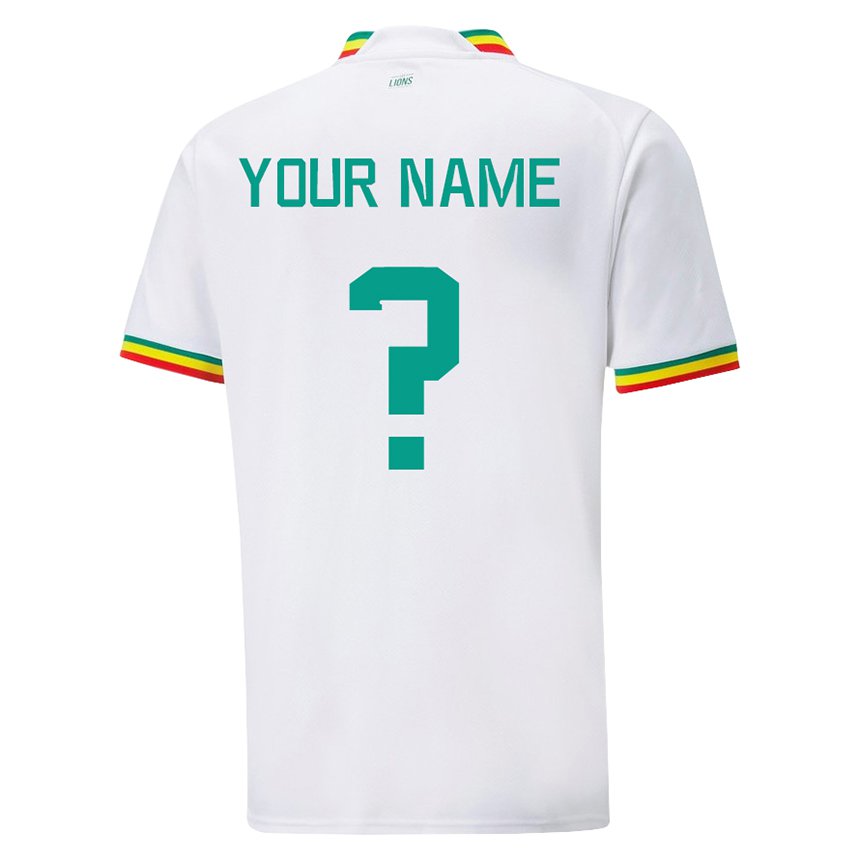 Hombre Camiseta Senegal Su Nombre #0 Blanco 1ª Equipación 22-24 La Camisa Argentina