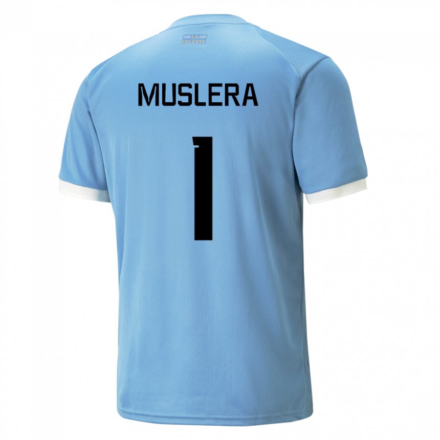 Hombre Camiseta Uruguay Fernando Muslera #1 Azul 1ª Equipación 22-24 La Camisa Argentina