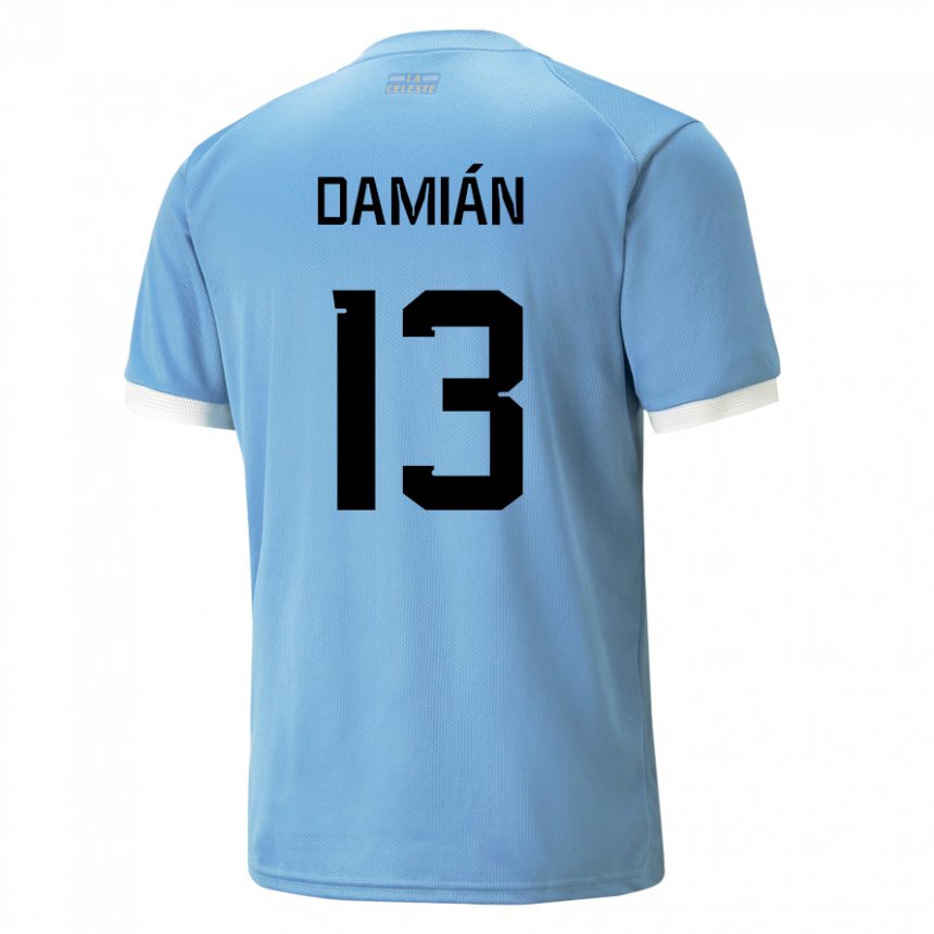 Hombre Camiseta Uruguay Damian Suarez #13 Azul 1ª Equipación 22-24 La Camisa Argentina