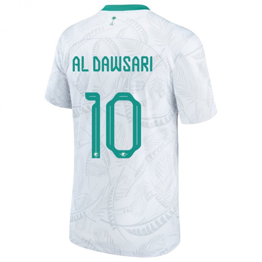 Hombre Camiseta Arabia Saudita Salem Al Dawsari #10 Blanco 1ª Equipación 22-24 La Camisa Argentina