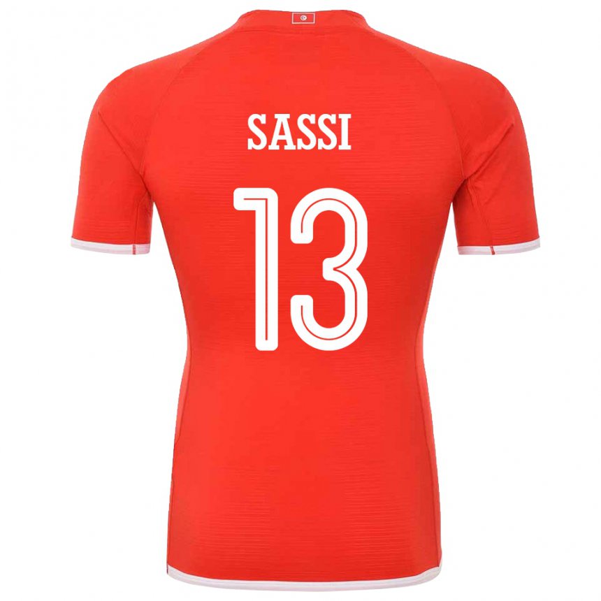 Hombre Camiseta Túnez Ferjani Sassi #13 Rojo 1ª Equipación 22-24 La Camisa Argentina