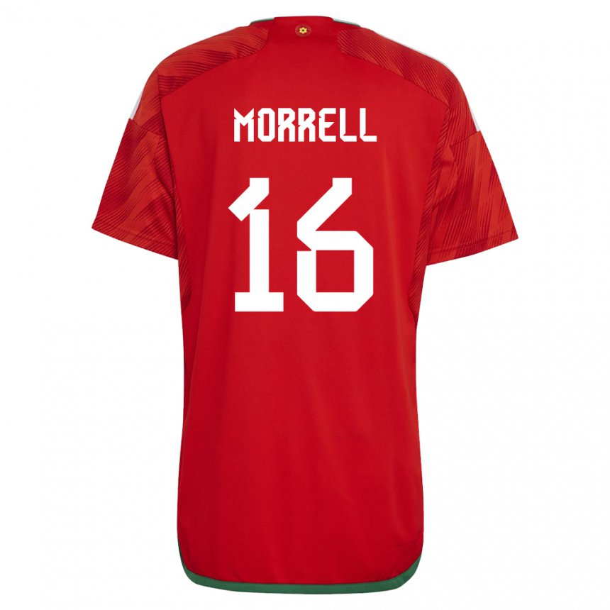 Hombre Camiseta Gales Joe Morrell #16 Rojo 1ª Equipación 22-24 La Camisa Argentina