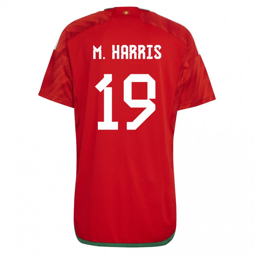 Hombre Camiseta Gales Mark Harris #19 Rojo 1ª Equipación 22-24 La Camisa Argentina