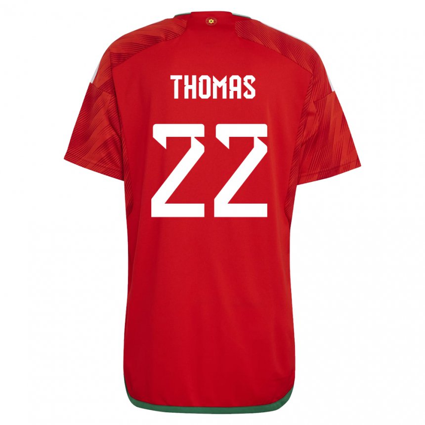 Hombre Camiseta Gales Sorba Thomas #22 Rojo 1ª Equipación 22-24 La Camisa Argentina