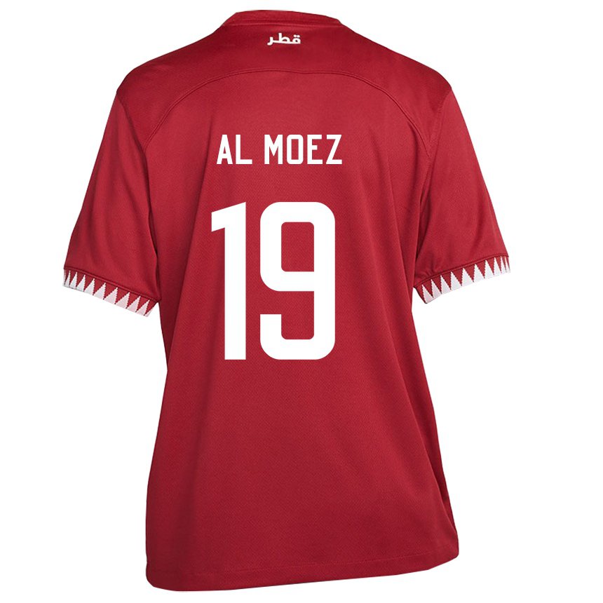 Hombre Camiseta Catar Almoez Ali #19 Granate 1ª Equipación 22-24 La Camisa Argentina