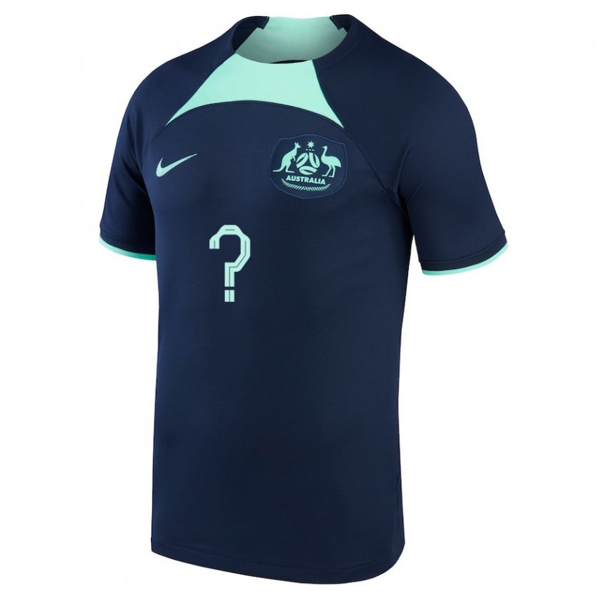 Hombre Camiseta Australia Su Nombre #0 Azul Oscuro 2ª Equipación 22-24 La Camisa Argentina