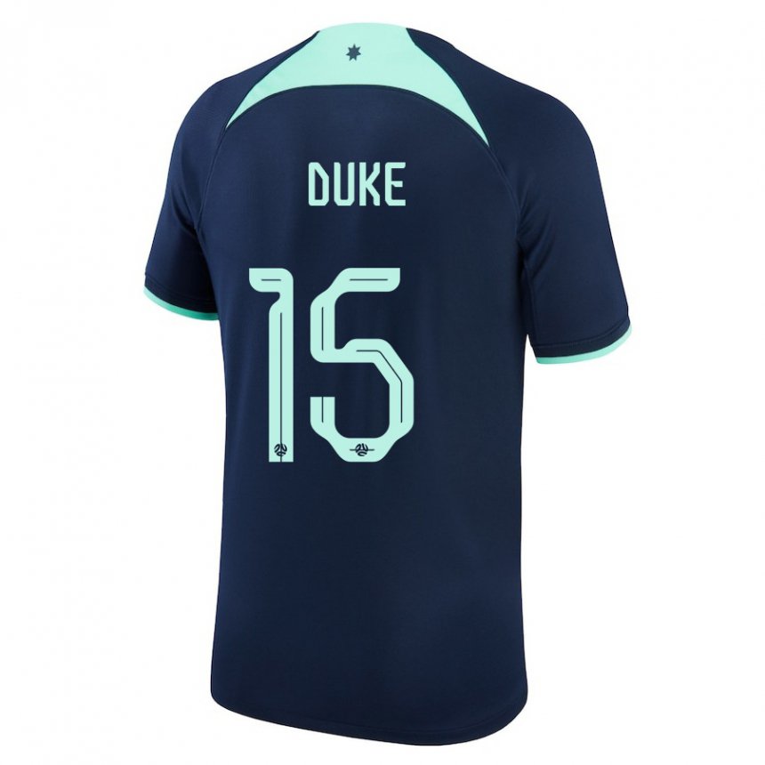 Hombre Camiseta Australia Mitchell Duke #15 Azul Oscuro 2ª Equipación 22-24 La Camisa Argentina