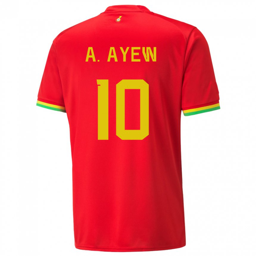 Hombre Camiseta Ghana Andre Ayew #10 Rojo 2ª Equipación 22-24 La Camisa Argentina