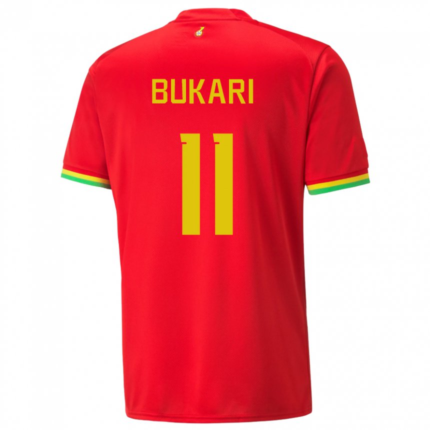 Hombre Camiseta Ghana Osman Bukari #11 Rojo 2ª Equipación 22-24 La Camisa Argentina