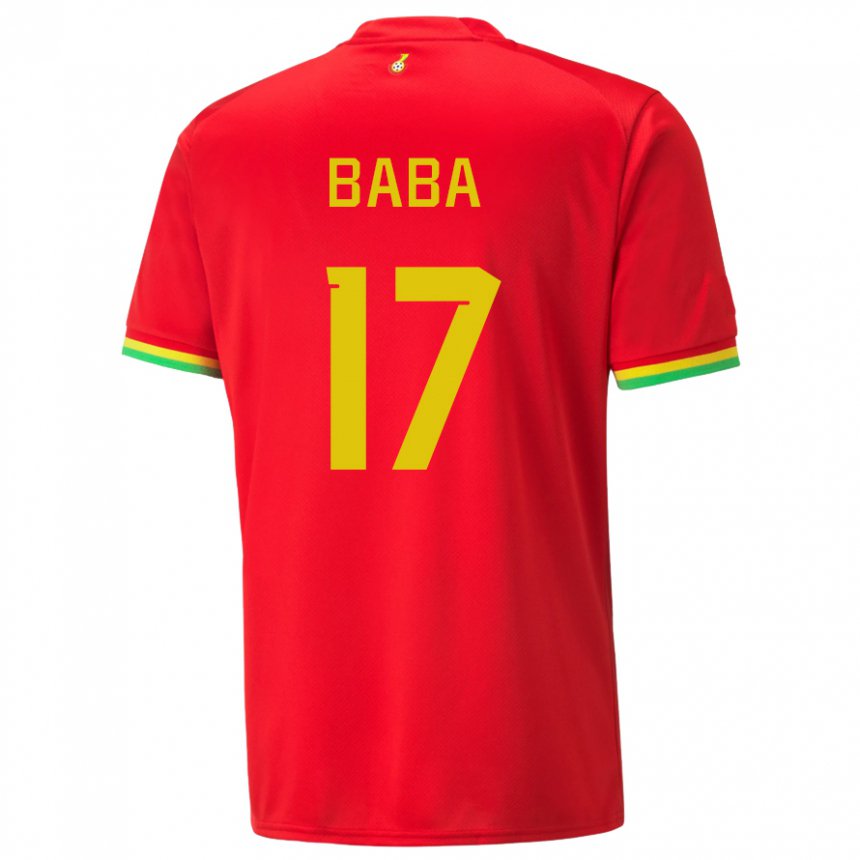 Hombre Camiseta Ghana Abdul-rahman Baba #17 Rojo 2ª Equipación 22-24 La Camisa Argentina