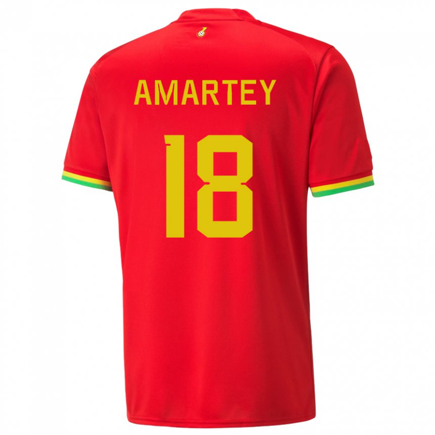 Hombre Camiseta Ghana Daniel Amartey #18 Rojo 2ª Equipación 22-24 La Camisa Argentina