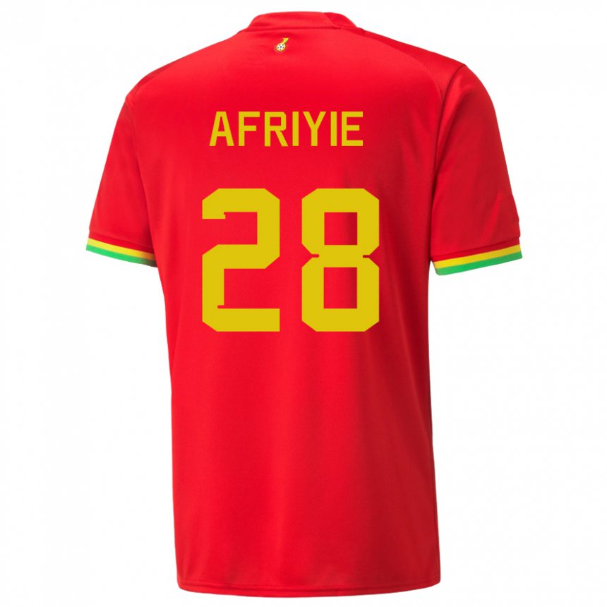 Hombre Camiseta Ghana Daniel Afriyie #28 Rojo 2ª Equipación 22-24 La Camisa Argentina