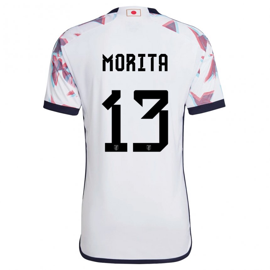 Hombre Camiseta Japón Hidemasa Morita #13 Blanco 2ª Equipación 22-24 La Camisa Argentina