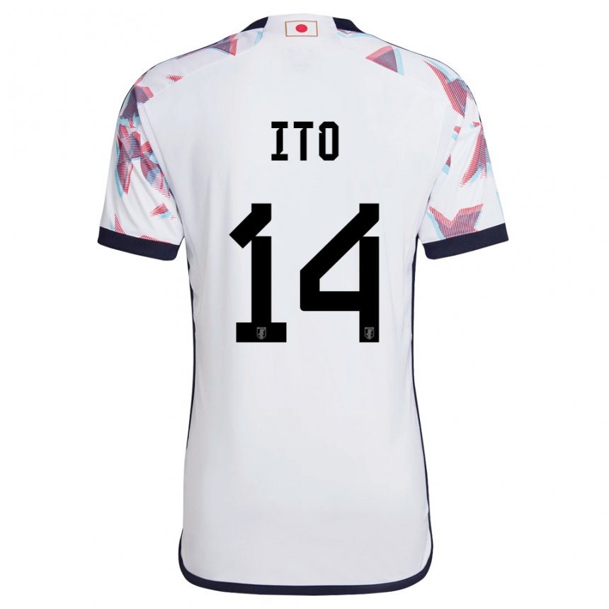 Hombre Camiseta Japón Junya Ito #14 Blanco 2ª Equipación 22-24 La Camisa Argentina