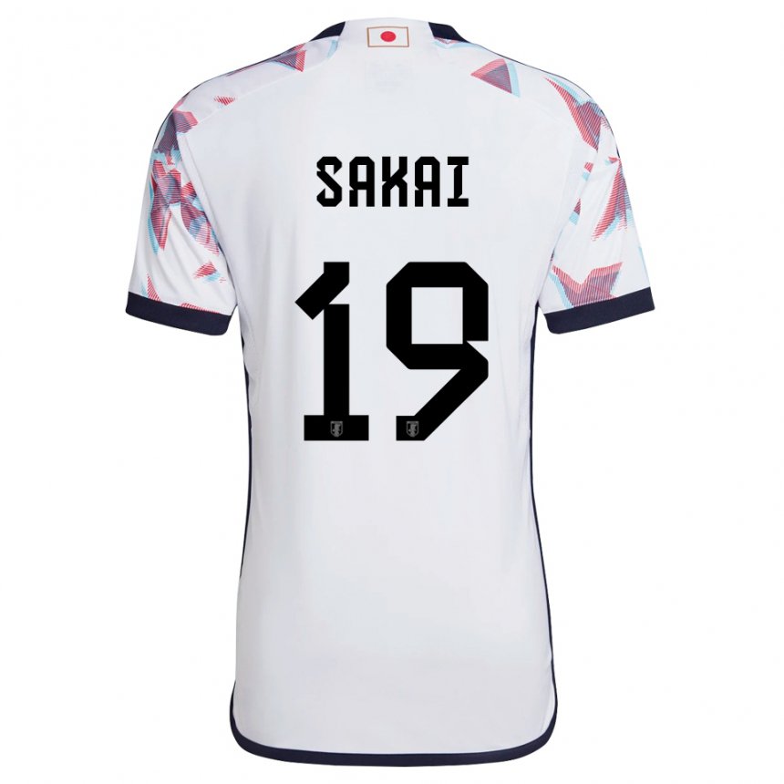 Hombre Camiseta Japón Hiroki Sakai #19 Blanco 2ª Equipación 22-24 La Camisa Argentina