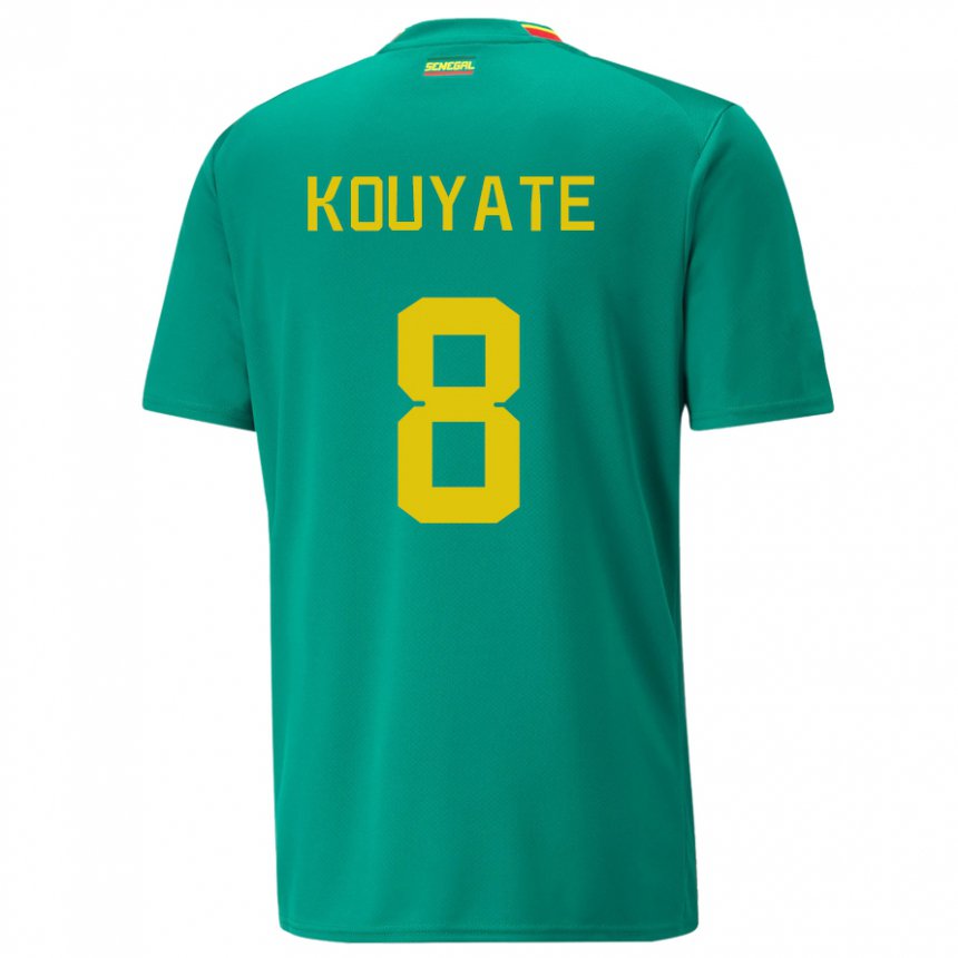 Hombre Camiseta Senegal Cheikhou Kouyate #8 Verde 2ª Equipación 22-24 La Camisa Argentina