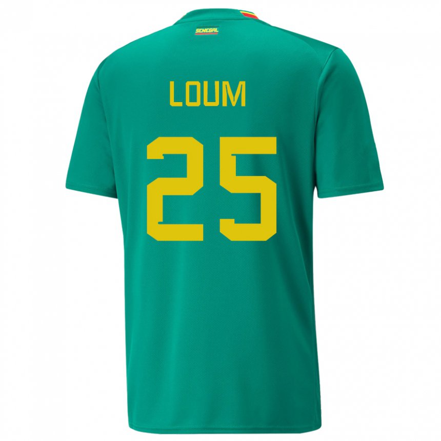 Hombre Camiseta Senegal Mamadou Loum #25 Verde 2ª Equipación 22-24 La Camisa Argentina