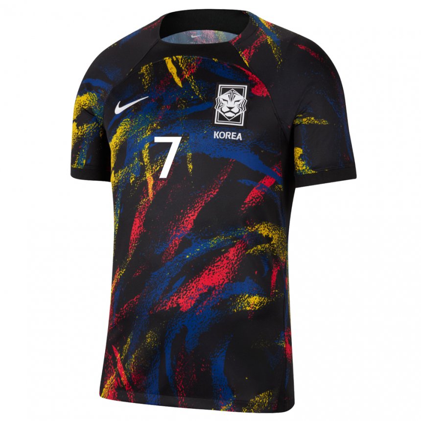 Hombre Camiseta Corea Del Sur Heung-min Son #7 Multicolores 2ª Equipación 22-24 La Camisa Argentina