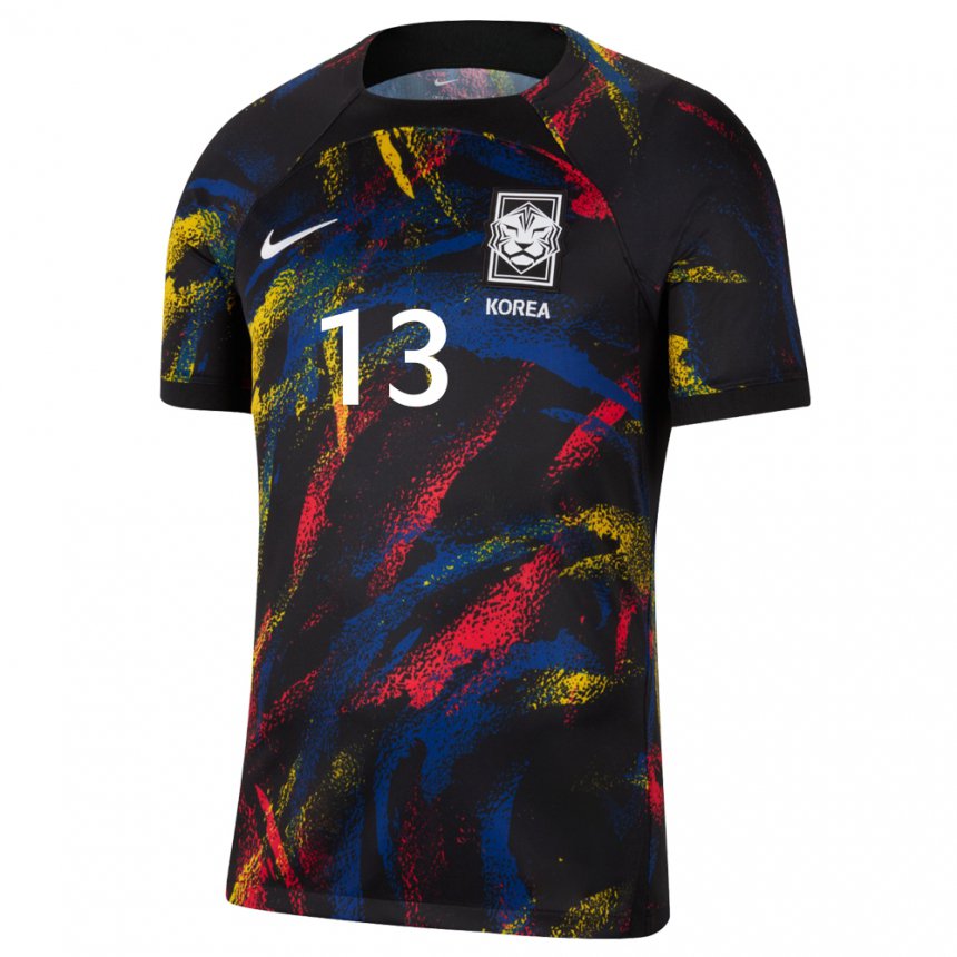 Hombre Camiseta Corea Del Sur Jun-ho Son #13 Multicolores 2ª Equipación 22-24 La Camisa Argentina