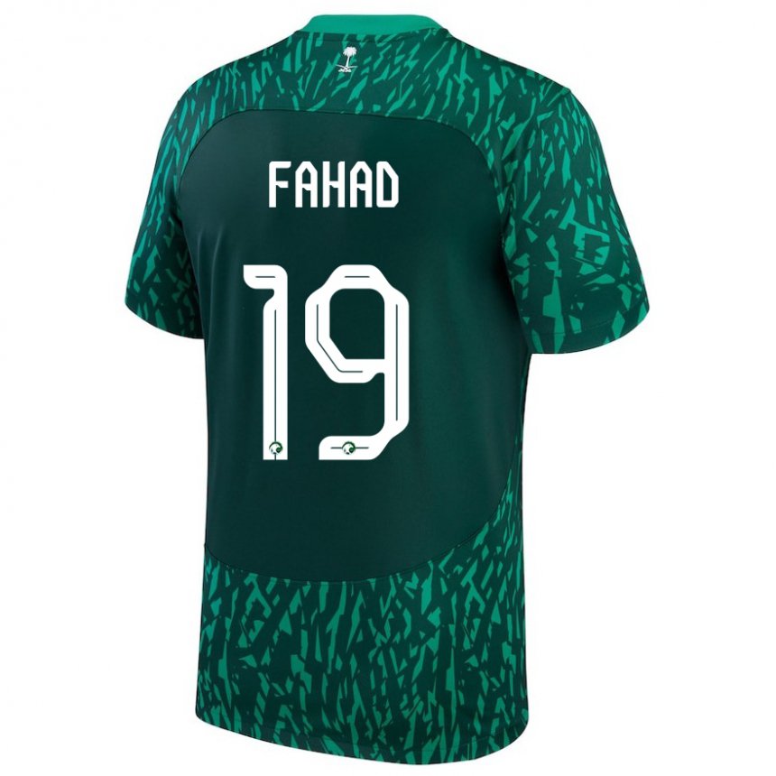 Hombre Camiseta Arabia Saudita Fahad Al Muwallad #19 Verde Oscuro 2ª Equipación 22-24 La Camisa Argentina