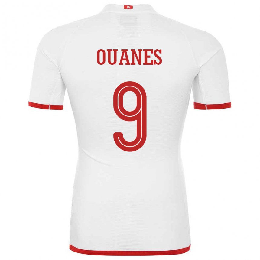 Hombre Camiseta Túnez Mortadha Ben Ouanes #9 Blanco 2ª Equipación 22-24 La Camisa Argentina