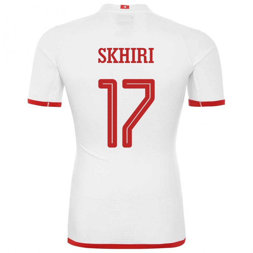 Hombre Camiseta Túnez Ellyes Skhiri #17 Blanco 2ª Equipación 22-24 La Camisa Argentina