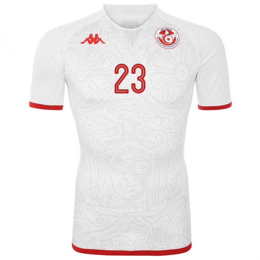 Hombre Camiseta Túnez Naim Sliti #23 Blanco 2ª Equipación 22-24 La Camisa Argentina