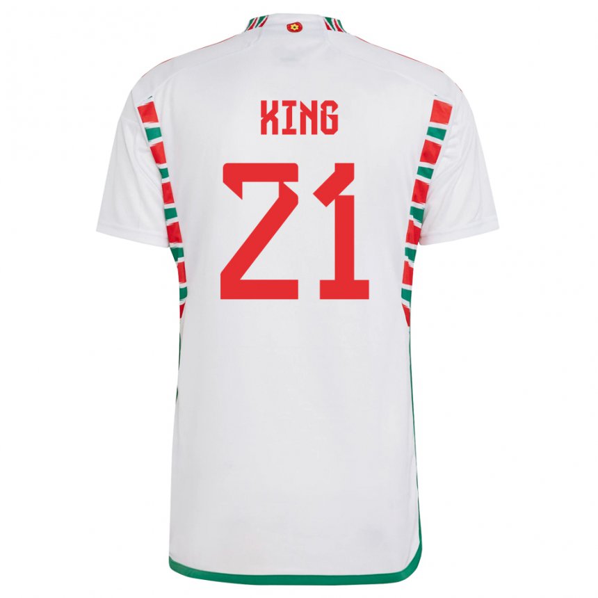 Hombre Camiseta Gales Tom King #21 Blanco 2ª Equipación 22-24 La Camisa Argentina