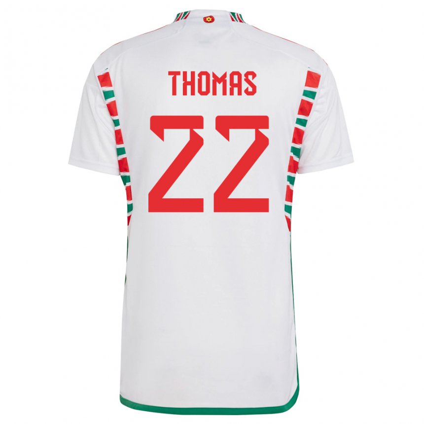 Hombre Camiseta Gales Sorba Thomas #22 Blanco 2ª Equipación 22-24 La Camisa Argentina