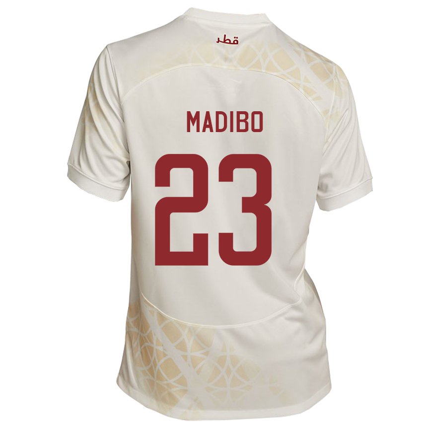 Hombre Camiseta Catar Assim Madibo #23 Beis Dorado 2ª Equipación 22-24 La Camisa Argentina