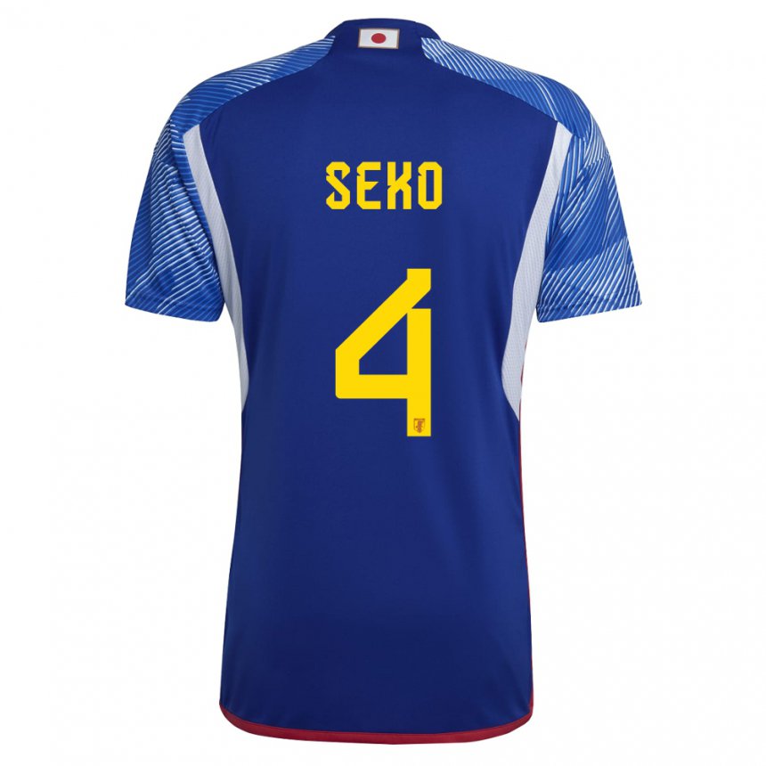 Mujer Camiseta Japón Ayumu Seko #4 Azul Real 1ª Equipación 22-24 La Camisa Argentina