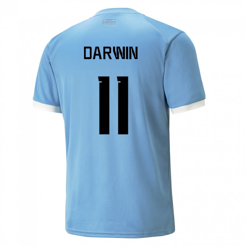 Mujer Camiseta Uruguay Darwin Nunez #11 Azul 1ª Equipación 22-24 La Camisa Argentina