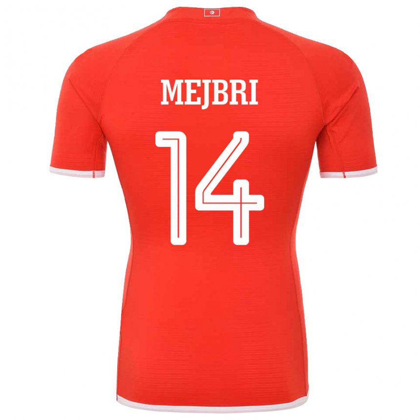 Mujer Camiseta Túnez Hannibal Mejbri #14 Rojo 1ª Equipación 22-24 La Camisa Argentina