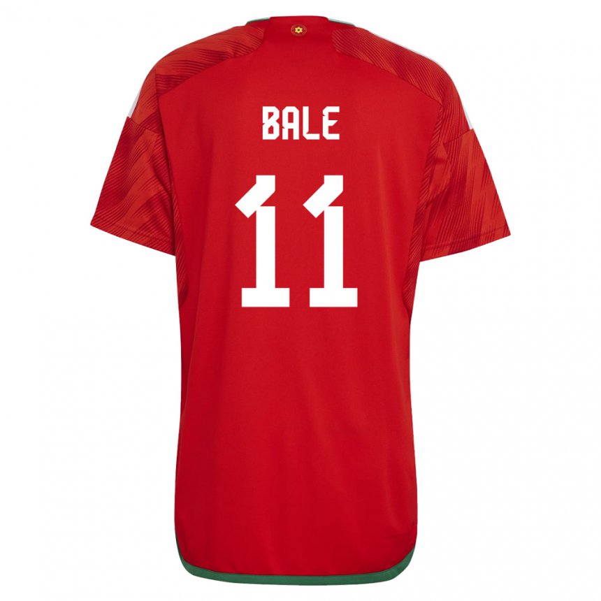 Mujer Camiseta Gales Gareth Bale #11 Rojo 1ª Equipación 22-24 La Camisa Argentina
