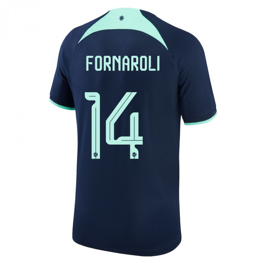 Mujer Camiseta Australia Bruno Fornaroli #14 Azul Oscuro 2ª Equipación 22-24 La Camisa Argentina